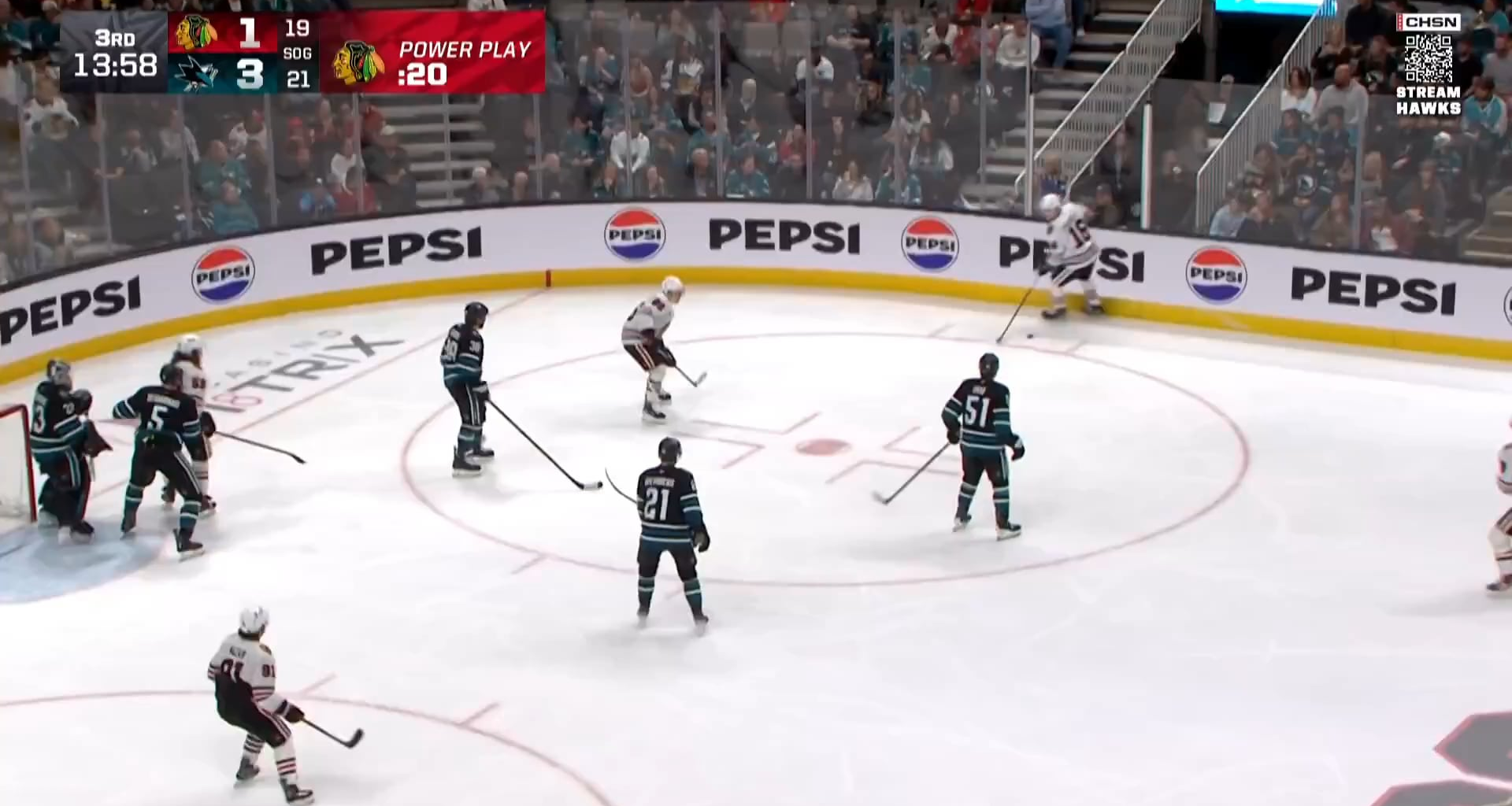 Frank Nazar blasts one home on the power play for his 15th goal of the season