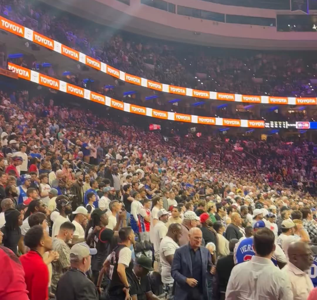 Sixers fans chanting “we want Boston” after winning a play in game