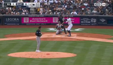 AARON JUDGE TWO-RUN HOMER IN HIS FIRST AT BAT AT THE STADIUM IN 2026!