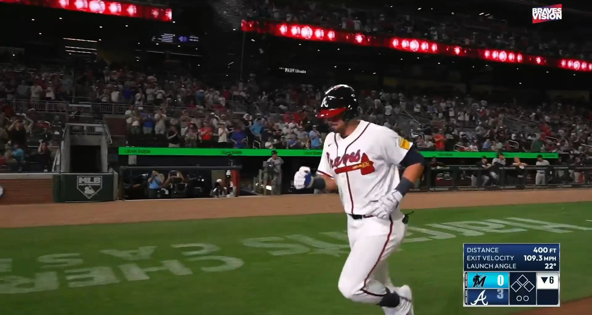 Austin Riley hits his first home run of the season