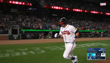 Austin Riley hits his first home run of the season