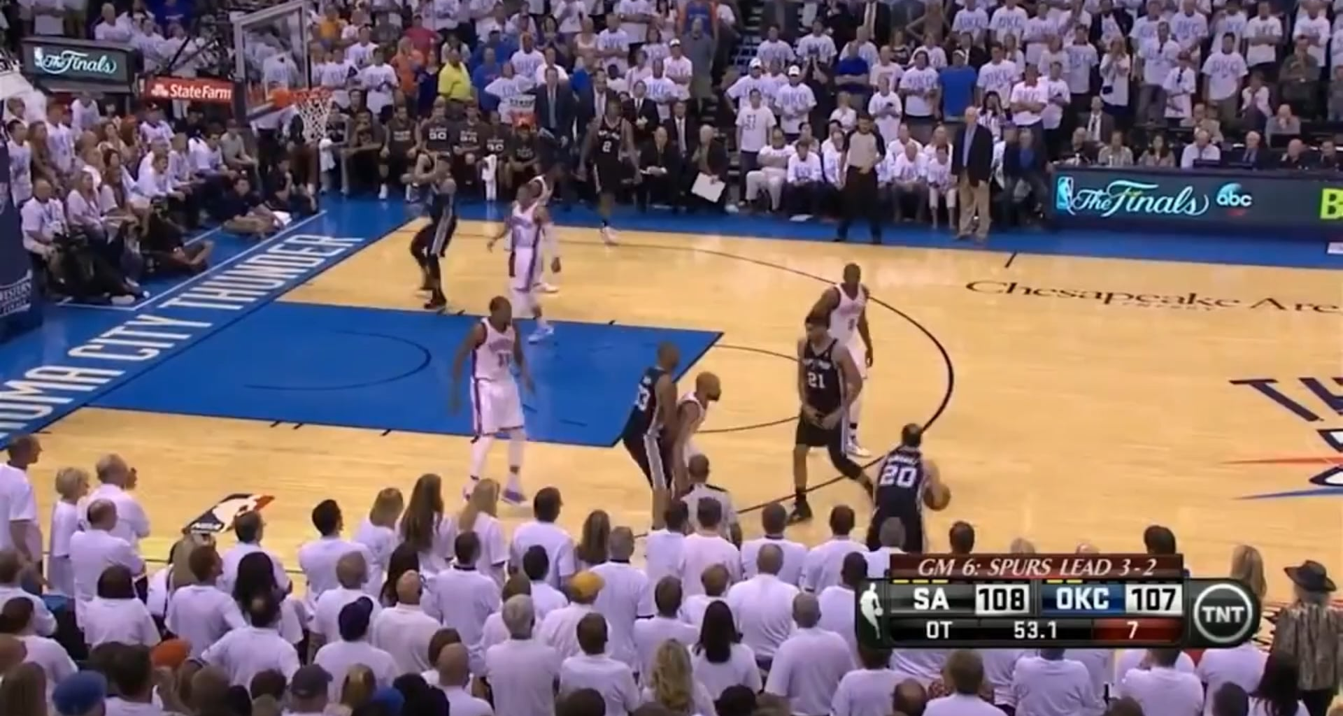 Kawhi Leonard and Tim Duncan combining to send the Spurs back to the Finals in 2014