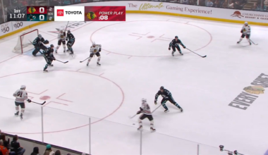 Ryan Donato knocks in the rebound from the Frank Nazar shot right as the power play expired for his 15th goal of the year.  Connor Bedard get career point #200.