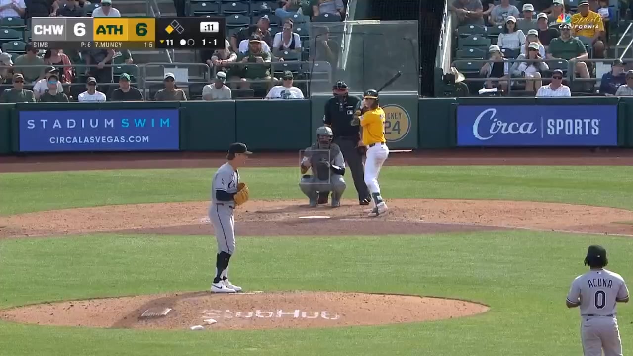 Athletics Max Muncy walks off the White Sox in the 11th inning bringing home Jacob Wilson