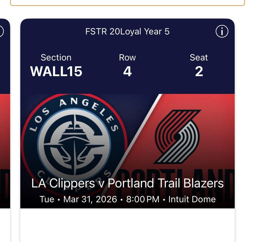 Selling two tickets for tonight’s game, parking included