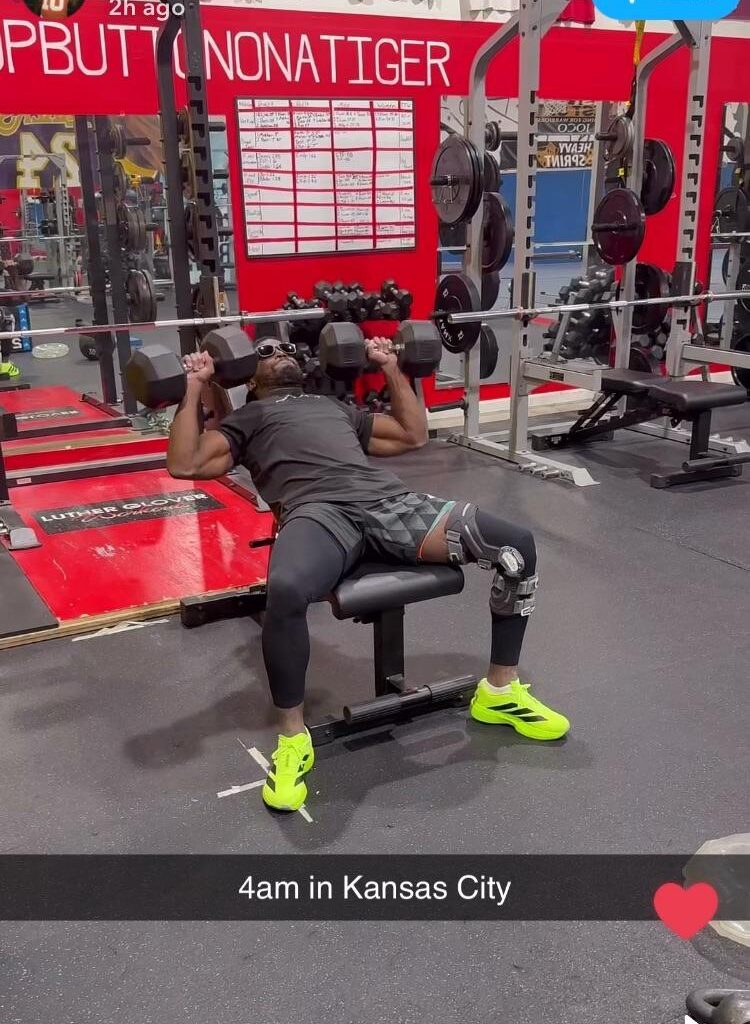 Cheetah workout in KC this morning, via snap.. surely it can’t mean ?