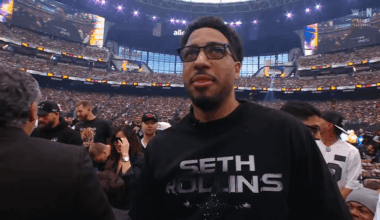 Pacers star Tyrese Haliburton had his beer swiped and chugged by George Kittle at WrestleMania!!