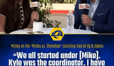 Sean McVay was asked if it should be called the McVay or Shanahan coaching tree: “It should be the Shanahan tree”