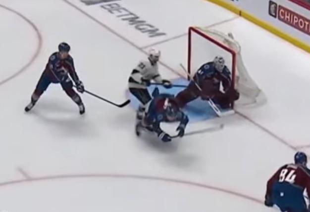 Do you think the Kings should have been penalized for cross checking a hot second before they scored the first goal of the game?