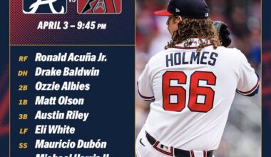 Lineup 4/3/26: game 2 against the Sneks