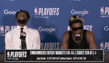 Ant: "I just be watching Dwyane Wade clips, he was beating shit at the rim, so I just be trying to beat shit at the rim that's all, like, people come at the rim and Rudy ain't down there I'm trying to beat that shit I don't care who it is... I don't give a damn I'm trying to beat that shit"