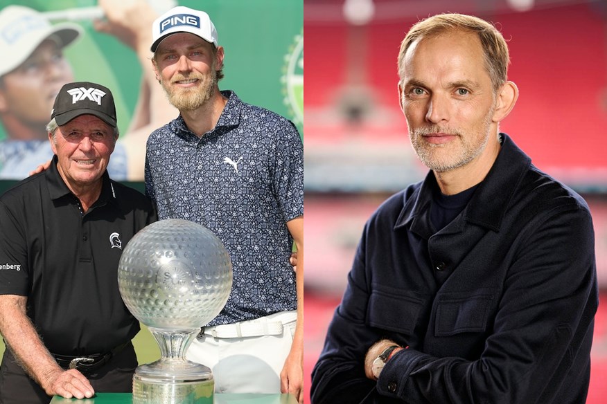 Gary Player, Kristoffer Reitan, and Thomas Tuchel