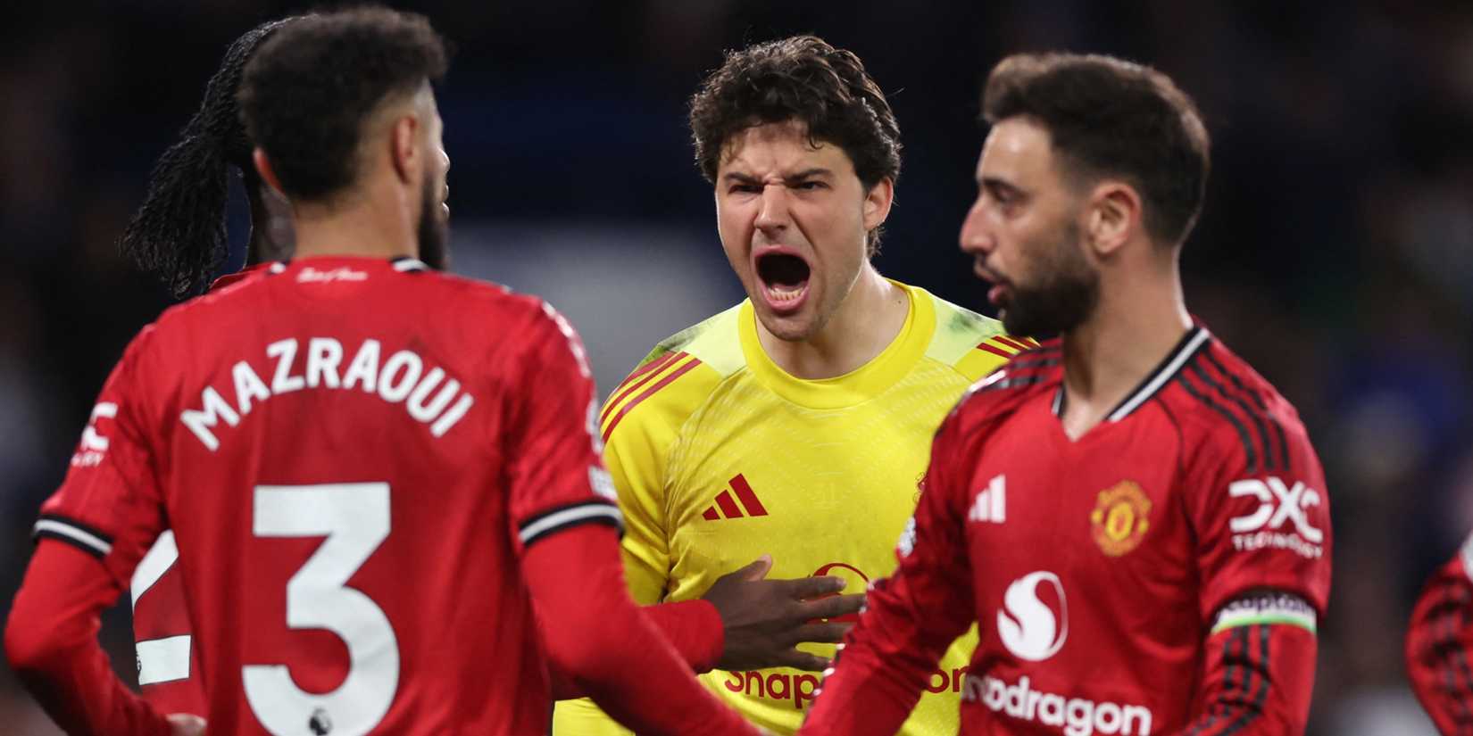 Bruno Fernandes and his Man Utd teammates