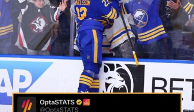 The Buffalo Sabres set a new NHL record last night
