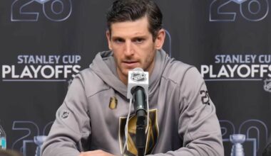 Nic Dowd scores game-winner for Vegas Golden Knights in Game 1, goes viral for threatening Mammoth’s Logan Cooley