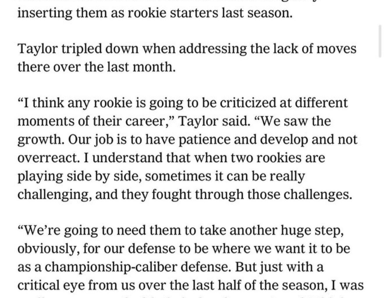 From Dehner’s New Article. Zac Taylor on the rookie LBs. Link to article in post.