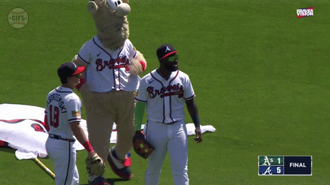 The broadcast finally decided to show the outfielders' celebration