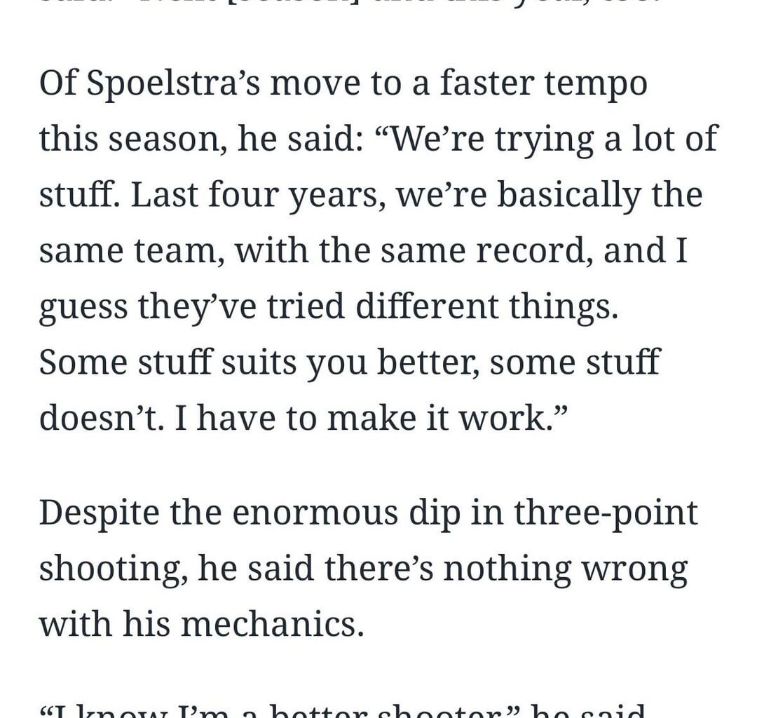 Jovic: “It’s on me, of course. Next [season] & this year, too. [..] Some stuff suits you better, some stuff doesn’t. I have to make it work. [..] I’ve been shooting higher percentages since I came into the league. [Forty percent] two years ago, 37 last year. I’m sure I can get back to that.”