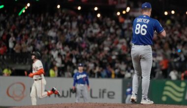 Shohei Ohtani pitches six shutout innings, but Giants beat Dodgers