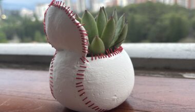 Baseball pot. Made out of clay