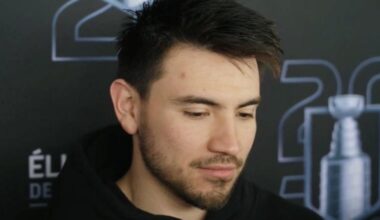 New dad captain Nick Suzuki today: “I feel great. It’s been a special few days with the newborn. In my career, it’s the best spot I’ve ever been in. I feel great physically, emotionally, mentally. I’m just really excited for the opportunity to go with my guys tonight and see if we can win game 1.”