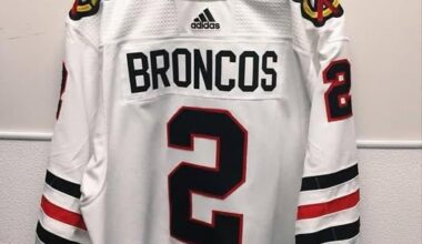 8 years ago today, 16 members of our greater hockey community were killed in a bus crash. The next day, the Blackhawks & Jets wore their team's name on the back of their jerseys and held a moment of deafening silence for those lost & those whose lives were forever changed 💚