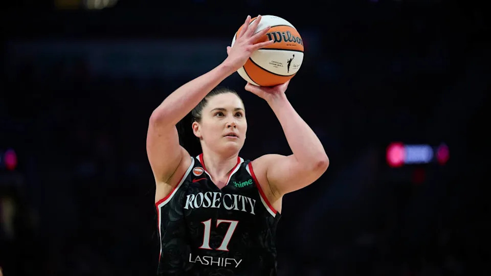 Portland Fire center <a class="link " href="https://sports.yahoo.com/wnba/players/6168/" data-i13n="sec:content-canvas;subsec:anchor_text;elm:context_link" data-ylk="slk:Megan Gustafson;sec:content-canvas;subsec:anchor_text;elm:context_link;itc:0" data-yga="{"yLinkElement":"context_link","yModuleName":"content-canvas","yLinkText":"Megan Gustafson","ySubModuleName":"anchor_text","yHasCommerce":false}">Megan Gustafson</a> (17)Troy Wayrynen-Imagn Images