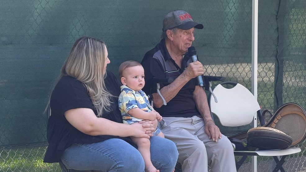 Photo of Jerry Brayton at the Jerry Brayton Tennis Court at Community Park in Chico, Calif. on April 30, 2026. (KRCR)