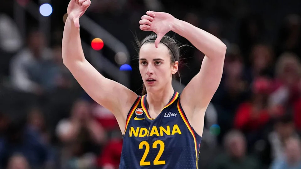 Indiana Fever guard Caitlin Clark (22) gestures down the court Saturday, May 2, 2026, during the first half of a preseason game at Gainbridge Fieldhouse in Indianapolis.© Grace Smith&sol;IndyStar &sol; USA TODAY NETWORK via Imagn Images&period;