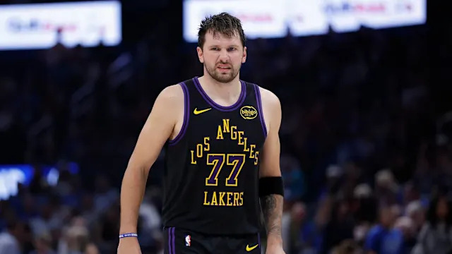 Los Angeles Lakers guard Luka Doncic (77).Alonzo Adams-Imagn Images