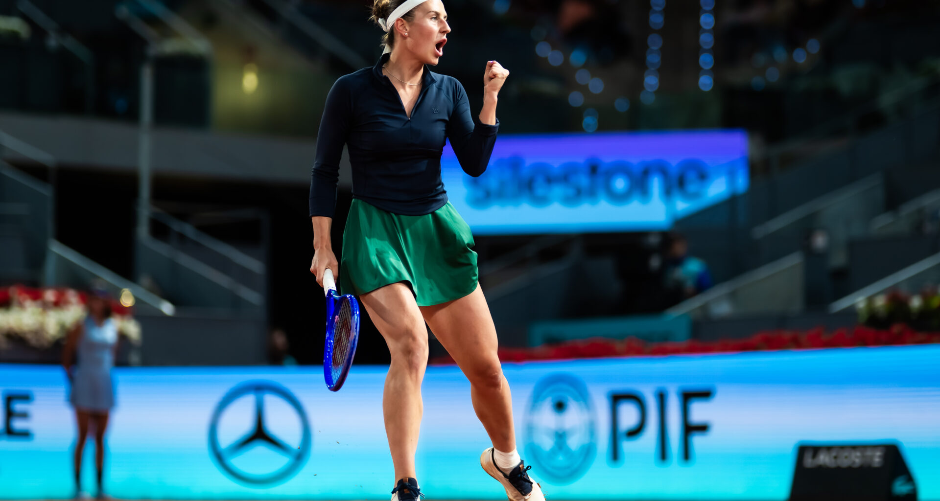 Kostyuk overcomes second-set dip to beat Potapova, reach first WTA 1000 final in Madrid