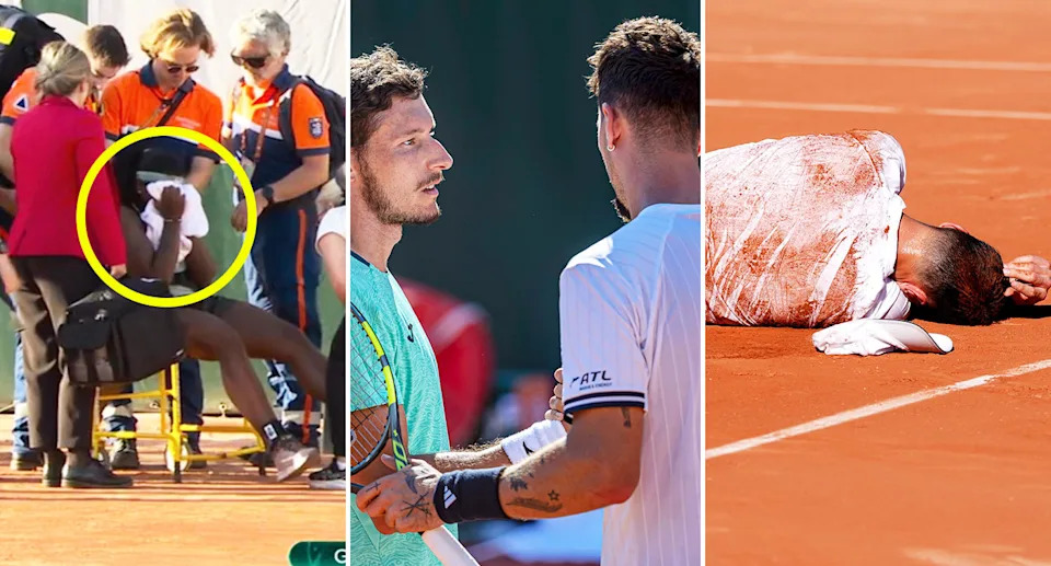 Thanasi Kokkinakis, Hailey Baptiste and Jakub Menšík at the French Open.