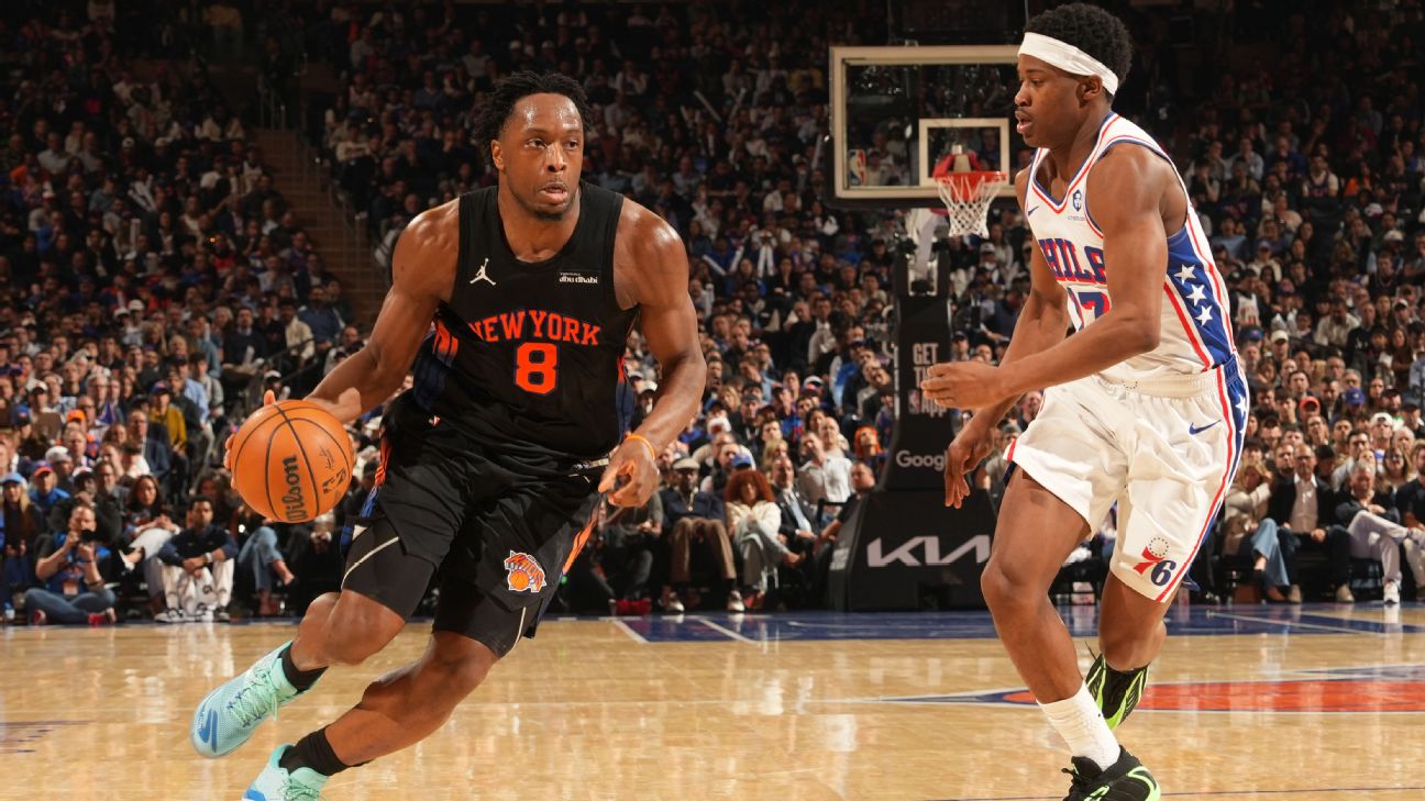 Knicks forward OG Anunoby out again for Game 4 vs. 76ers