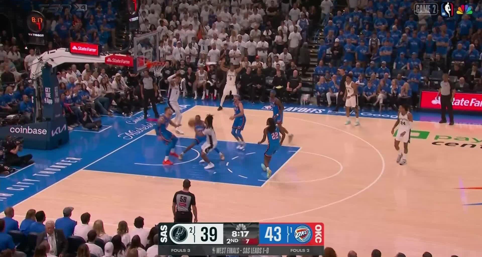 [Highlight] Stephon Castle destroys Isaiah Hartenstein with the poster (with replay)
