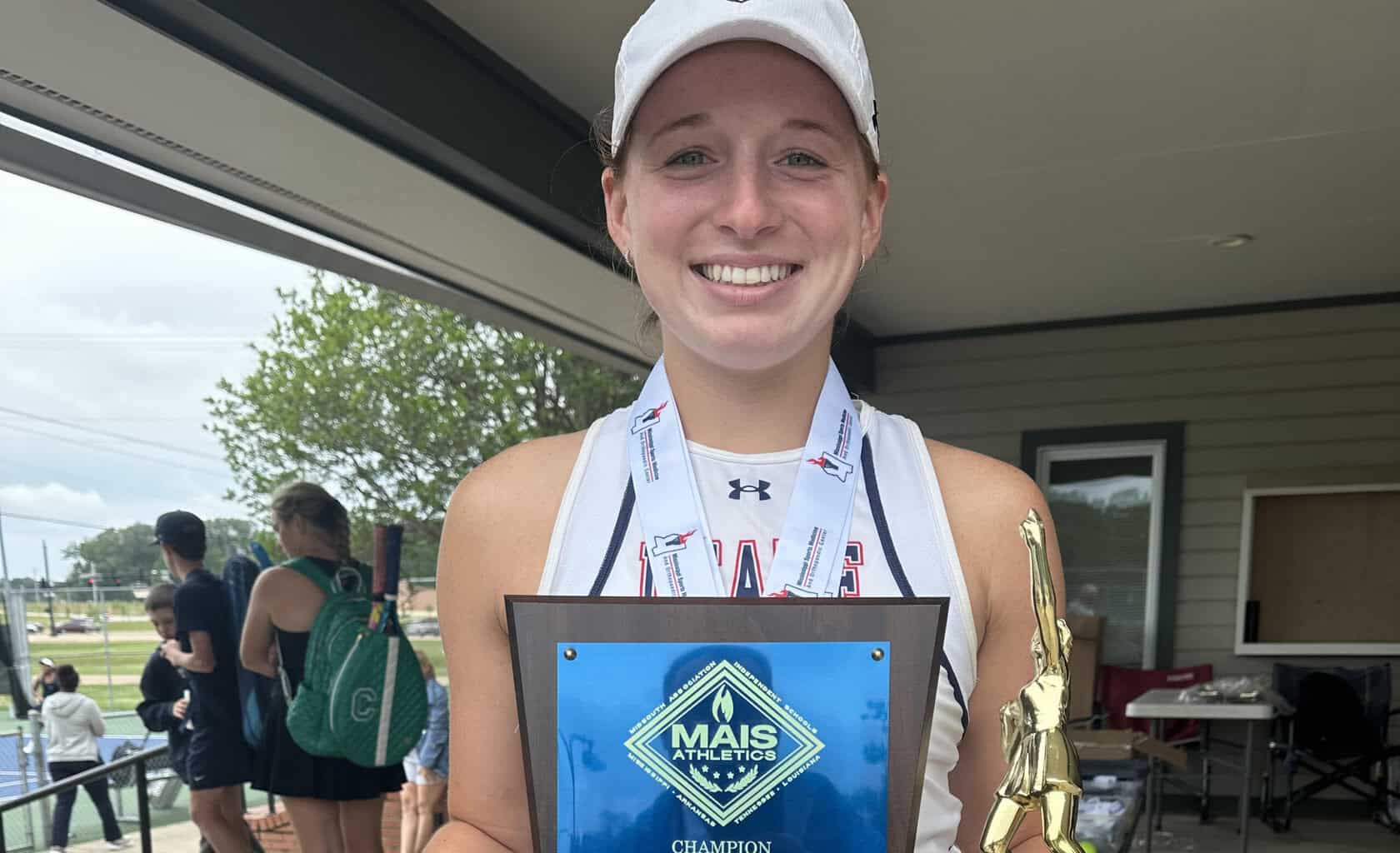LEAKE ACADEMY’S TAYLOR ALLEN NOT ONLY EXCELS IN TENNIS - TWO STATE SINGLES TITLES - SHE ALSO IS A WORLD CHAMPION IN EQUESTRIAN
