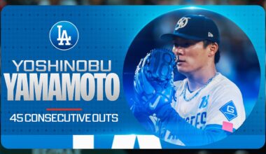 Yoshinobu Yamamoto had a stretch of 45 CONSECUTIVE BATTERS retired between his last two starts! 🤯