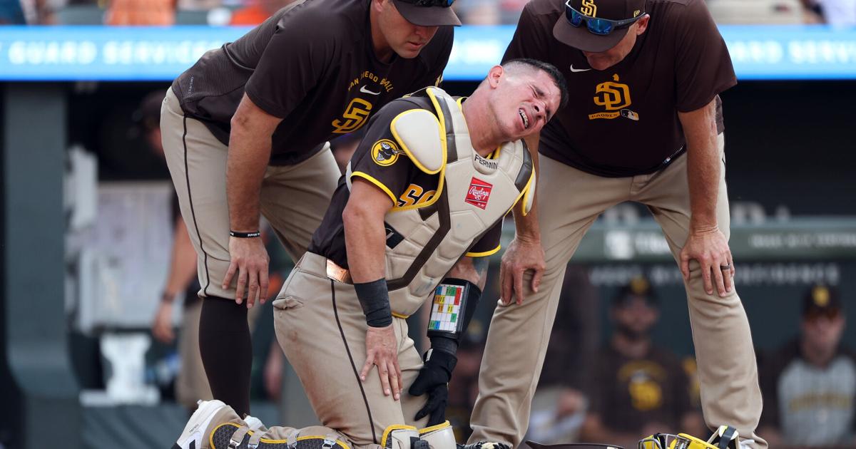 Padres place catcher Freddy Fermin on 7-day concussion injured list | MLB