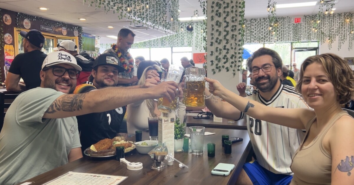 Schnitzels and soccer: Biergarten hosts World Cup watch party for Germany game