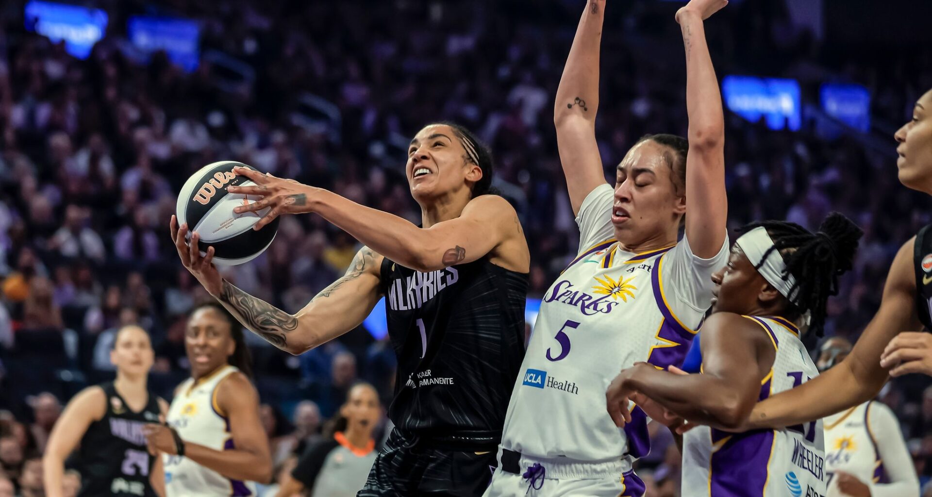 Gabby Williams scores 16 points, Kaila Charles comes off bench for 13, Valkyries top Sparks 78-58