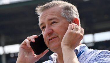 Sep 13, 2025; Chicago, Illinois, USA; Executive Chairman of the Chicago Cubs Tom Ricketts is seen prior to a game against the Tampa Bay Rays at Wrigley Field. Mandatory Credit: Patrick Gorski-Imagn Images