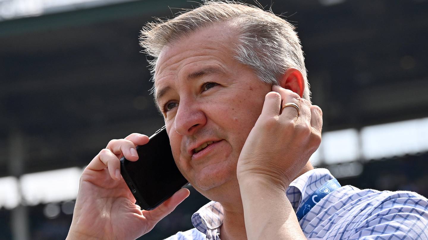 Sep 13, 2025; Chicago, Illinois, USA; Executive Chairman of the Chicago Cubs Tom Ricketts is seen prior to a game against the Tampa Bay Rays at Wrigley Field. Mandatory Credit: Patrick Gorski-Imagn Images