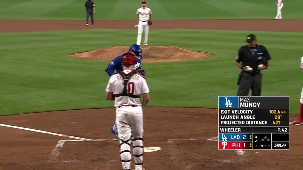 Max Muncy's two-run homer ties him for SECOND ALL-TIME in Los Angeles Dodgers history! 🤩