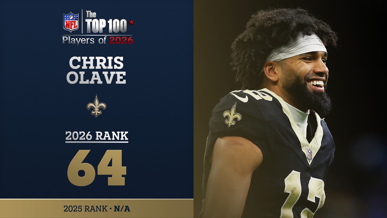 64: Chris Olave (WR, Saints) | Top 100 Players of 2026