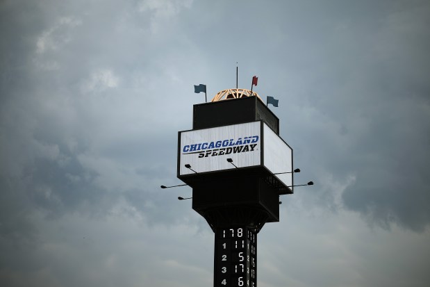 A general view of the scoring pylon after qualifying for the NASCAR Cup Series eero 400 at Chicagoland Speedway on July 4, 2026, in Joliet. (Jonathan Bachman/Getty)