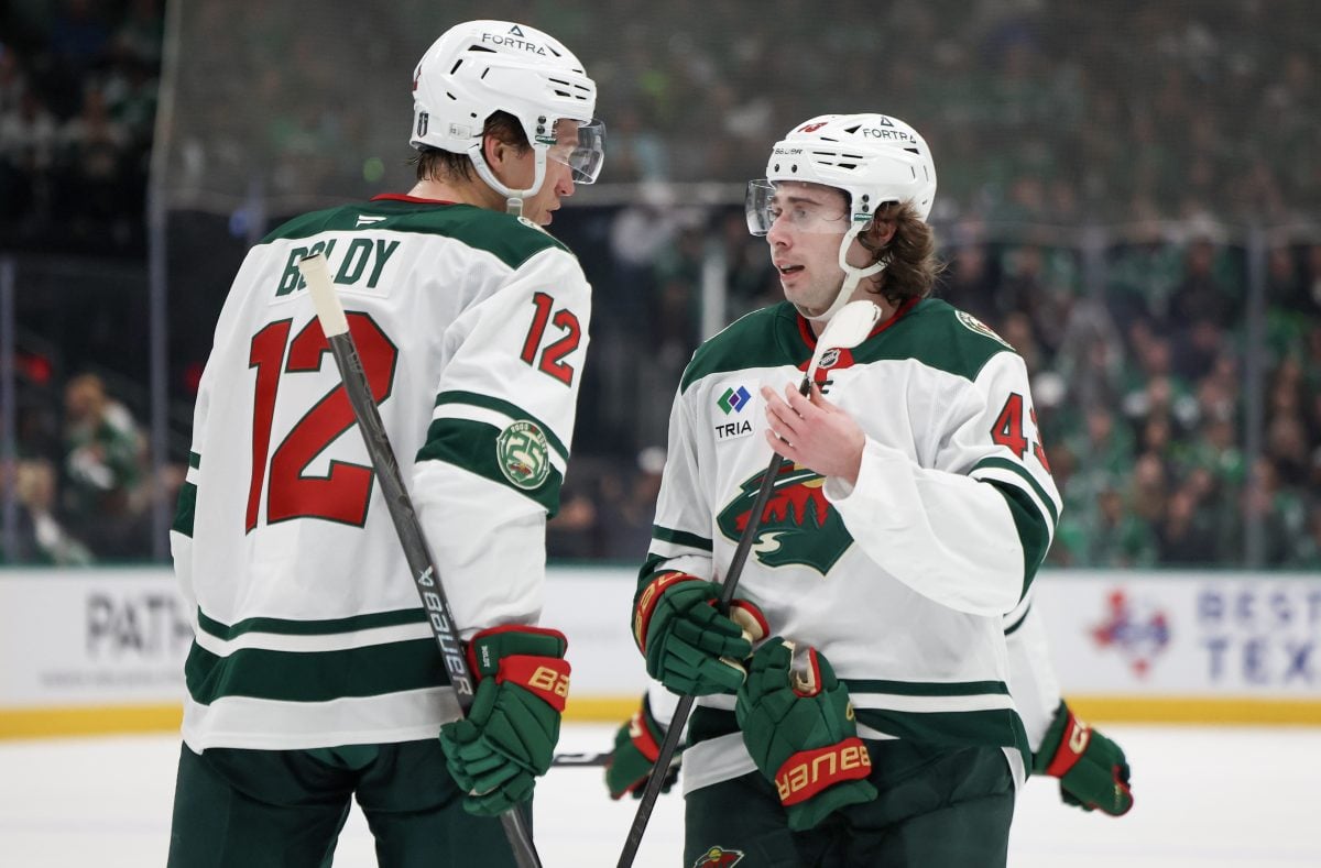 Matt Boldy Quinn Hughes Minnesota Wild