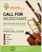 SC Symphony Orchestra Accepting Video Auditions for Principal Chairs