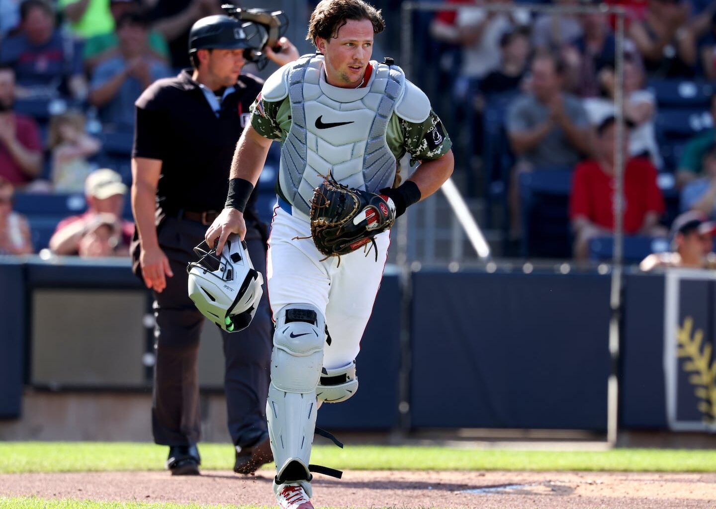 Adley Rutschman played behind the plate in two games for Triple-A Worcester over the weekend.