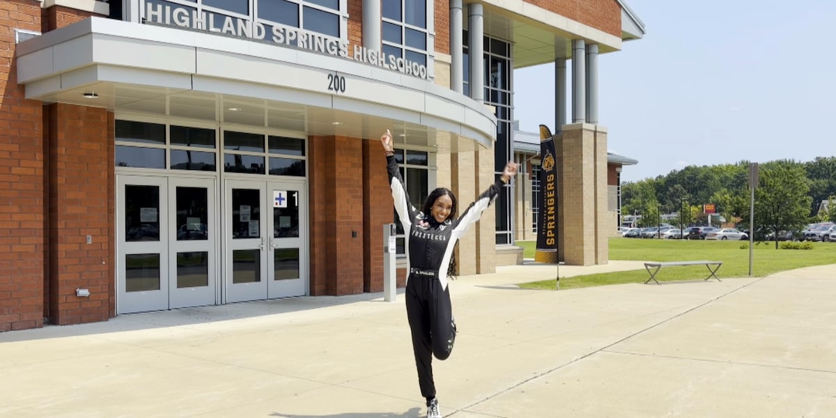 Dystany Spurlock returns to Highland Springs High School ahead of NASCAR Truck Series race
