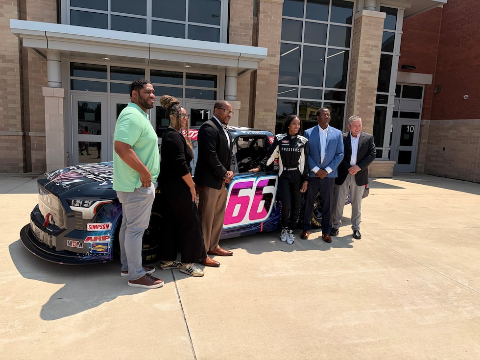 Before her NASCAR Craftsman Truck Series race Friday night, Dystany Spurlock returned to...