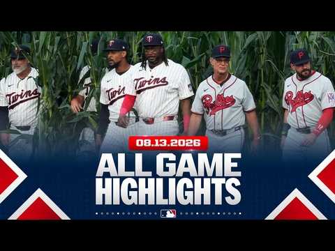 Highlights from ALL GAMES on 8/13 (2026 MLB at Field of Dreams Game, Brewers EPIC comeback & MORE!)
